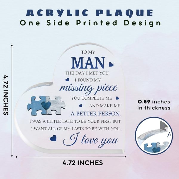 Best Anniversary & Birthday Gifts For Him - Romantic Acrylic Plaque - Image 2