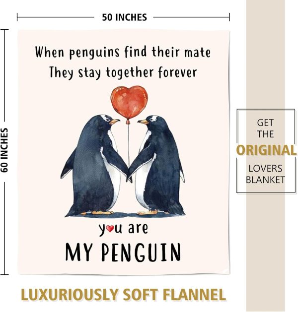 Romantic Penguin Blanket - Best Gift For Couples - Image 2