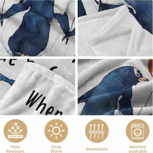 Romantic Penguin Blanket - Best Gift For Couples - Image 6