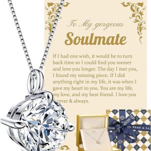 Best Moissanite Pendant Necklace For Wife Or Girlfriend - Sterling Silver