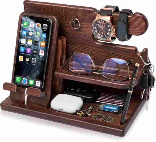 Top Men's Wood Phone Docking Station - Best Gift For Him