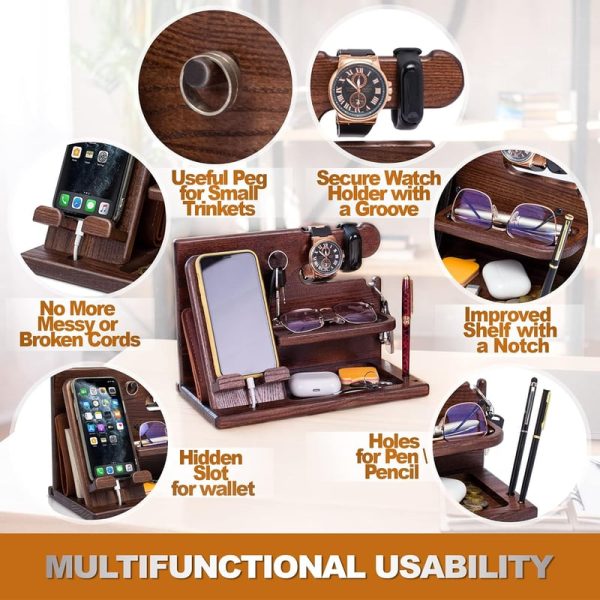 Top Men's Wood Phone Docking Station - Best Gift For Him - Image 3