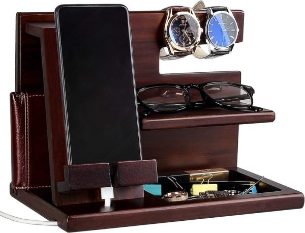 Best Wooden Phone Docking Station For Men - Personalized Gift
