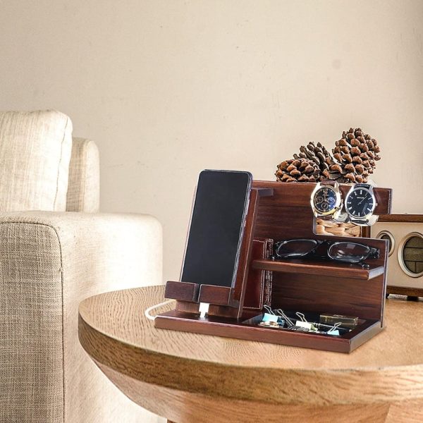 Best Wooden Phone Docking Station For Men - Personalized Gift - Image 2