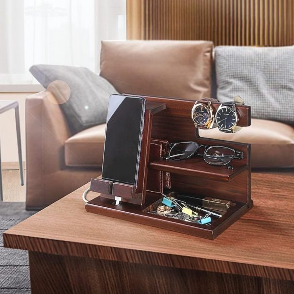 Best Wooden Phone Docking Station For Men - Personalized Gift - Image 5