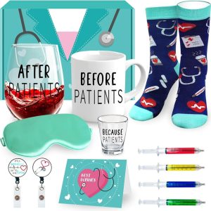 Best Nurse Appreciation Gift Set: Mug, Wine & Shot Glass