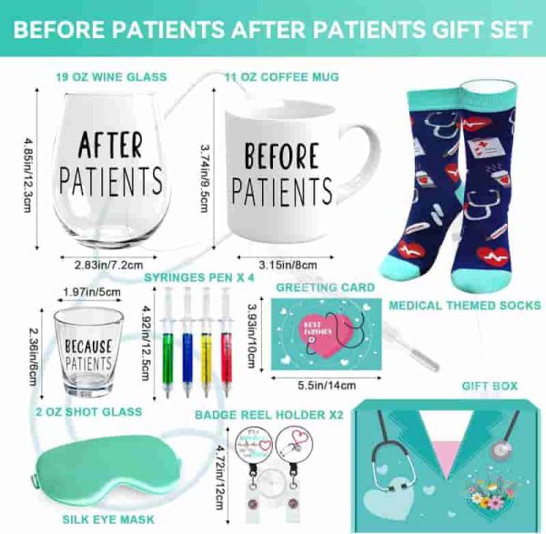 Best Nurse Appreciation Gift Set: Mug, Wine & Shot Glass - Image 2
