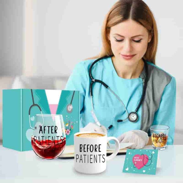 Best Nurse Appreciation Gift Set: Mug, Wine & Shot Glass - Image 3