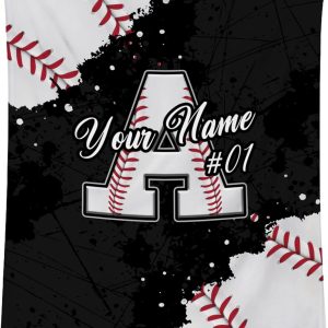 Custom Baseball Blanket For Boys - Personalized Gift Ideas