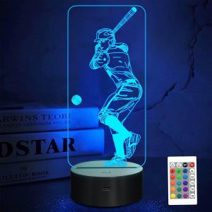 Best 3d Baseball Night Light For Kids & Fans - 16 Colors