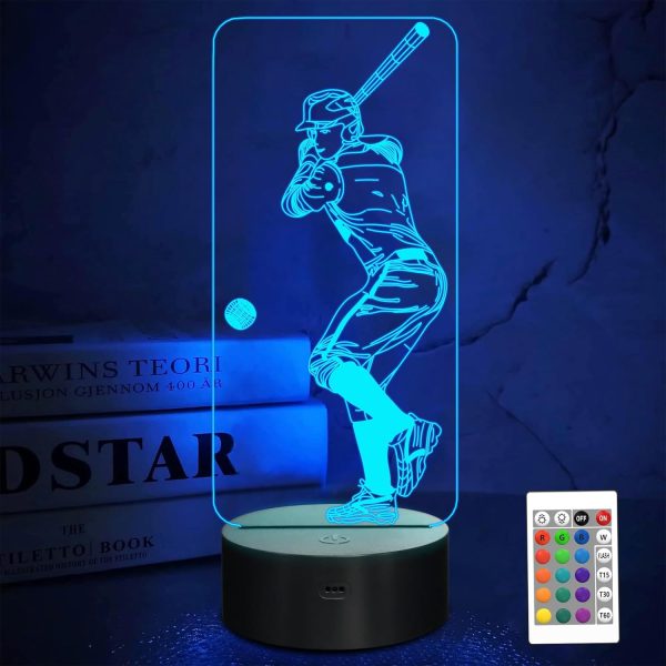 Best 3d Baseball Night Light For Kids & Fans - 16 Colors