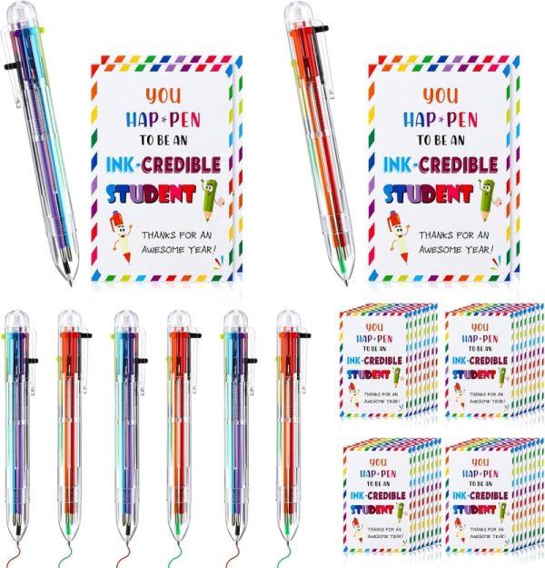 Best 30 Pcs Student Gifts - Multicolor Pens & Cards