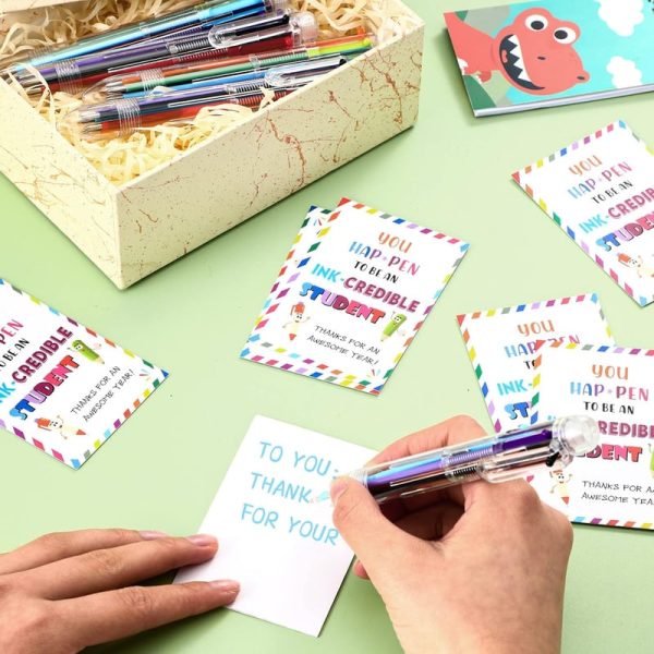 Best 30 Pcs Student Gifts - Multicolor Pens & Cards - Image 3