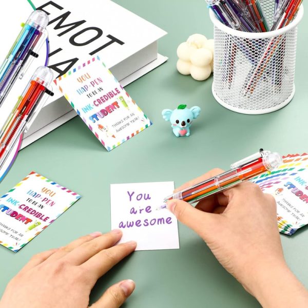 Best 30 Pcs Student Gifts - Multicolor Pens & Cards - Image 4