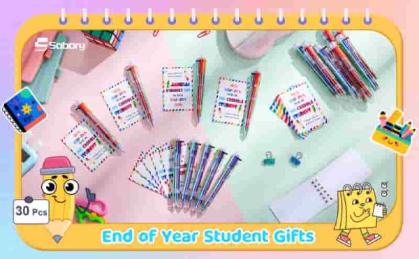 Best 30 Pcs Student Gifts - Multicolor Pens & Cards - Image 6