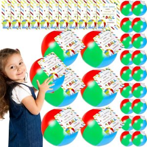 48 Pcs Summer Beach Balls & Gift Cards For Students