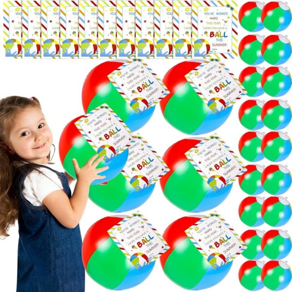 48 Pcs Summer Beach Balls & Gift Cards For Students