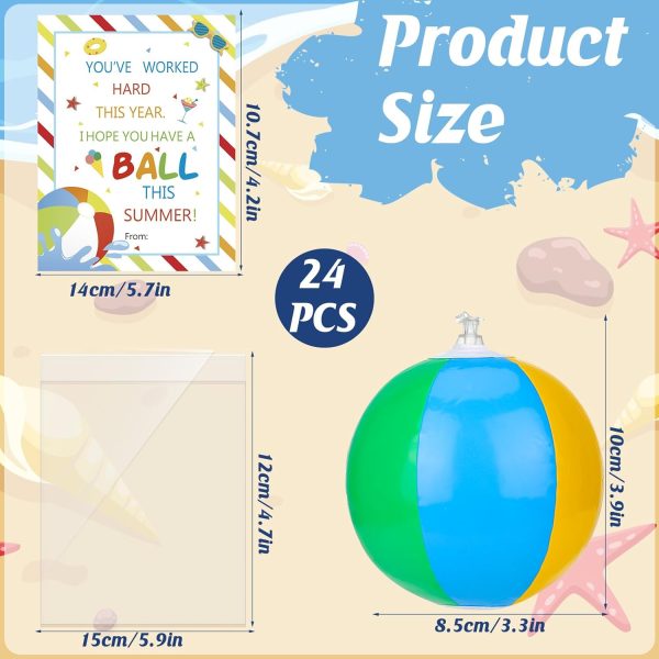 48 Pcs Summer Beach Balls & Gift Cards For Students - Image 2