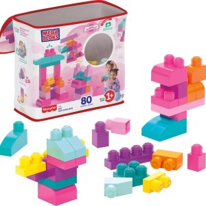 Mega Bloks Toddler Blocks Set, Pink, 80-piece