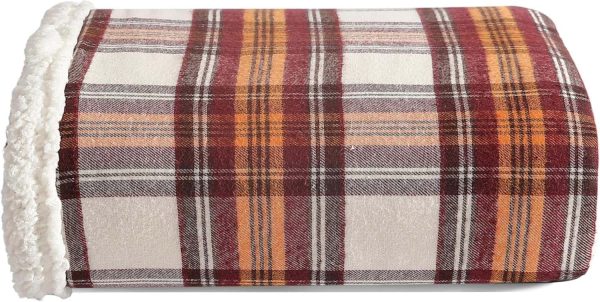Eddie Bauer Soft Reversible Sherpa Fleece Blanket