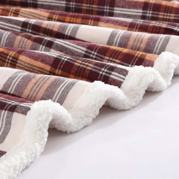 Eddie Bauer Soft Reversible Sherpa Fleece Blanket - Image 3