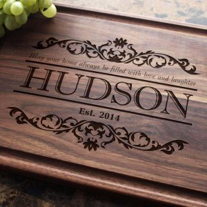 Custom Engraved Wedding Charcuterie Board