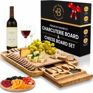 Bamboo Cheese Board Set: Housewarming, Wedding Gift