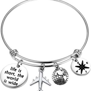 Gzrlyf Wanderlust Journey Bracelet Travel Gift Jewelry