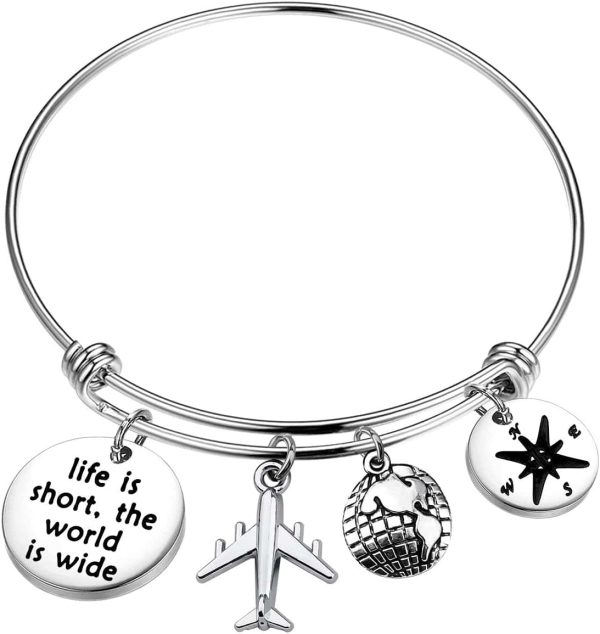 Gzrlyf Wanderlust Journey Bracelet Travel Gift Jewelry