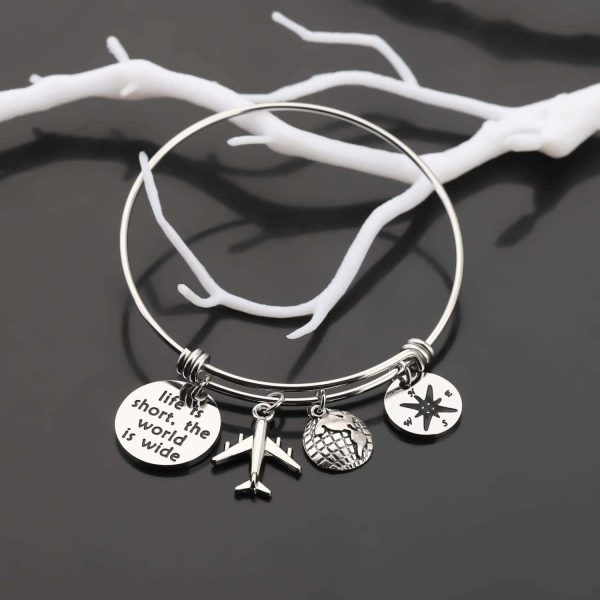 Gzrlyf Wanderlust Journey Bracelet Travel Gift Jewelry - Image 2