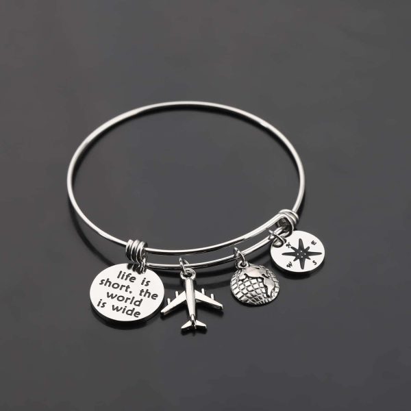 Gzrlyf Wanderlust Journey Bracelet Travel Gift Jewelry - Image 3