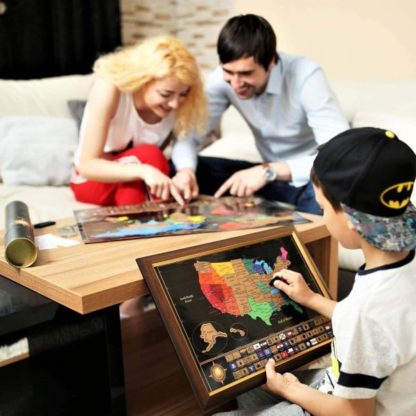Scratch Off World Map - Travel Gift With Accessories - Image 2
