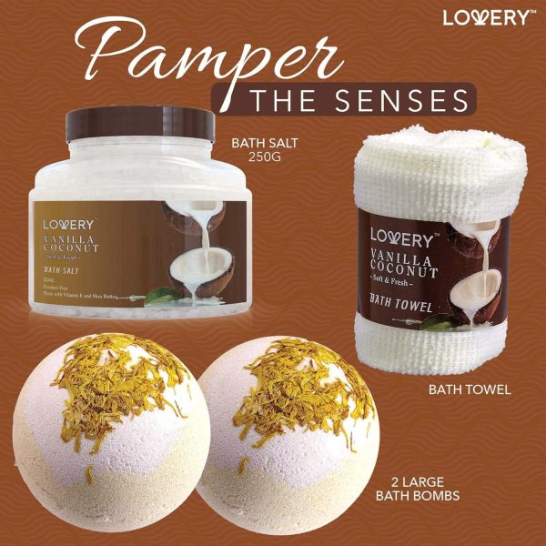 Vanilla Coconut Spa Basket: Luxurious Skincare Set - Image 3