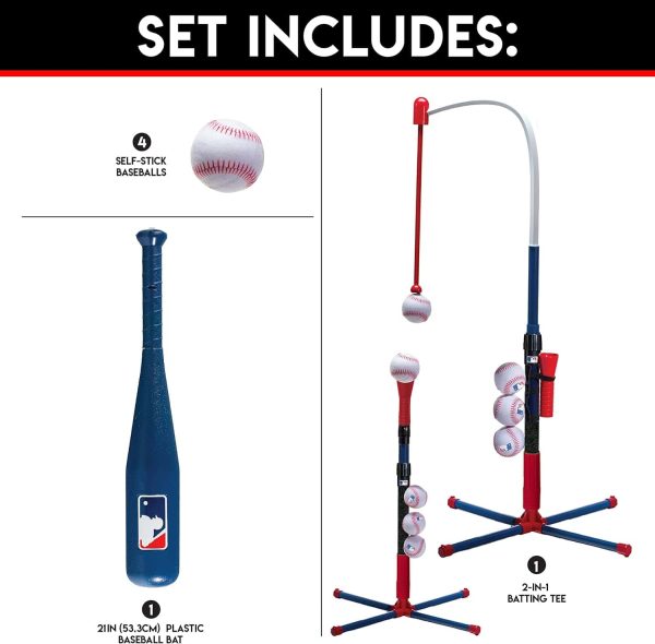Franklin Sports Youth Baseball Tee Set Kids Batting Stand - Image 2