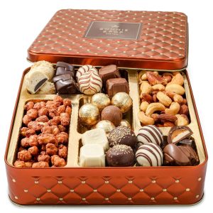 Gourmet Snack Basket: Candy Nuts Holiday Gift