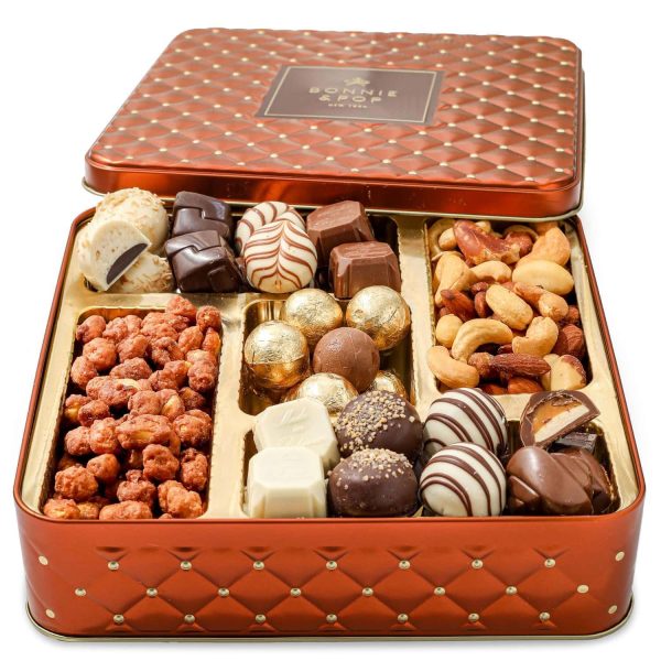 Gourmet Snack Basket: Candy Nuts Holiday Gift
