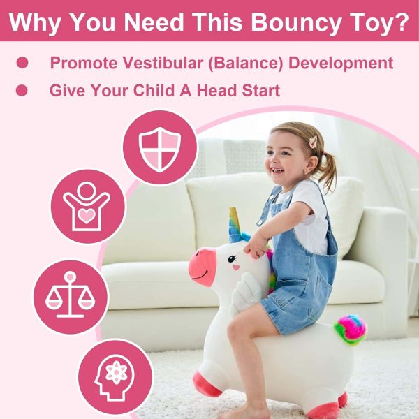 Hopping Unicorn Toddler Plush Bouncer Toy - Image 2