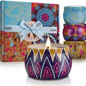 Aromatherapy Candle Set Stress Relief Gift 120h Burn