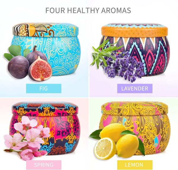 Aromatherapy Candle Set Stress Relief Gift 120h Burn - Image 2