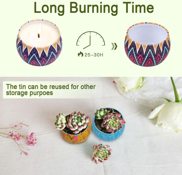 Aromatherapy Candle Set Stress Relief Gift 120h Burn - Image 3