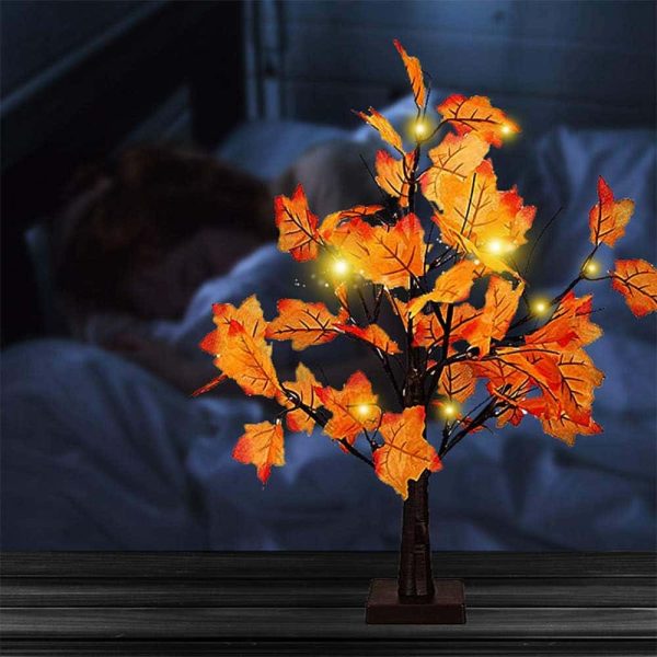 Lighted Fall Maple Tree Led Table Decor - Image 3