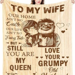 Censiher Romantic Wife Blanket Anniversary Gift