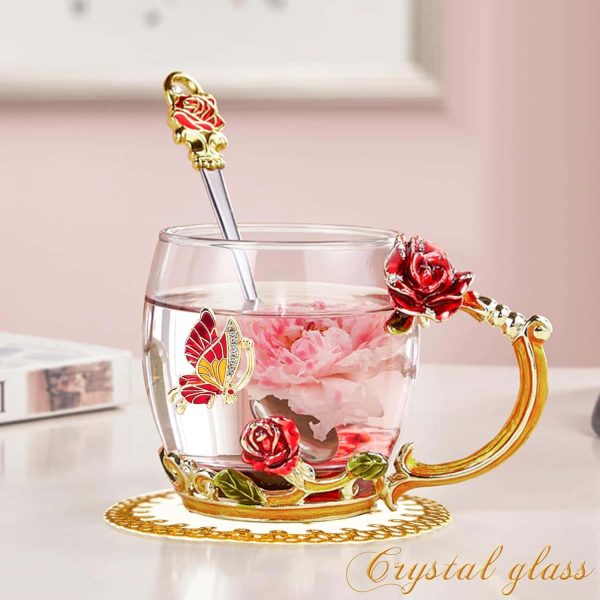 Oeago Enamel Glass Coffee Mug Mothers Day Gift - Image 2