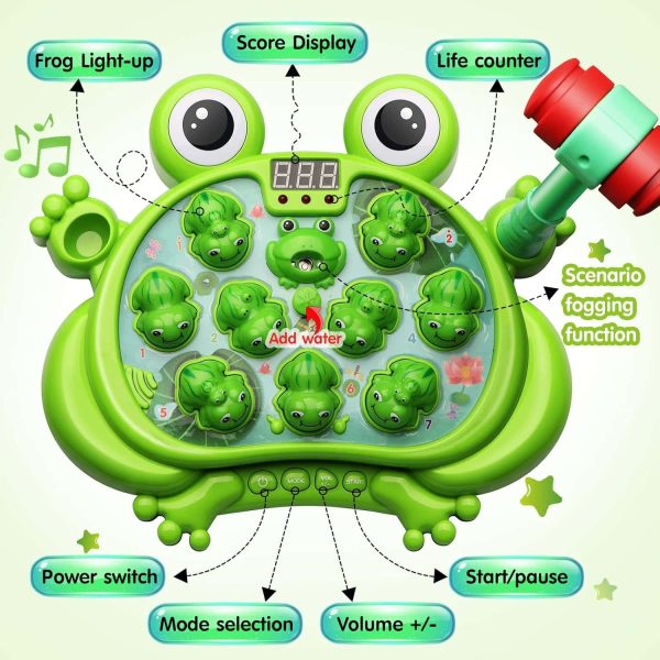 Hoperock Toddler Whack Frog Game: Musical Lights Toy - Image 3