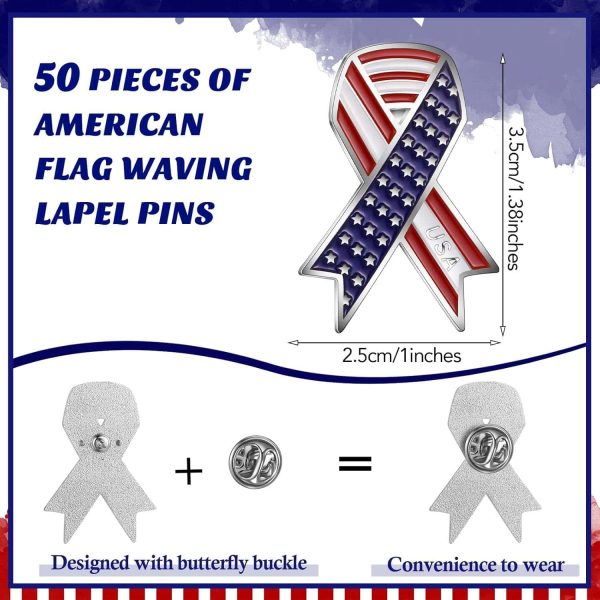 Veteran Day Patriotic Usa Flag Lapel Pins Bulk - Image 2