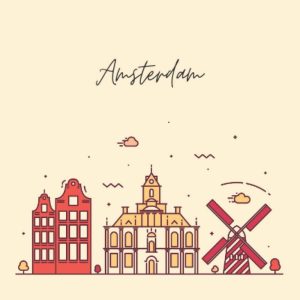 Amsterdam Travel Enthusiast Journal A5 120 Pages