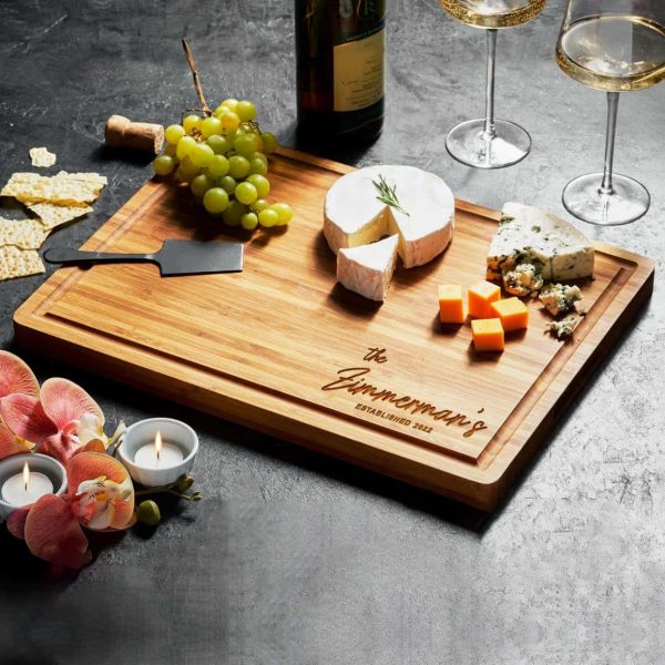 Custom Engraved Bamboo Board Wedding Gift