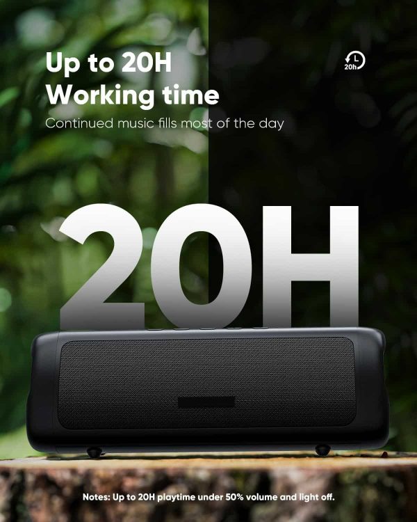 Portable Bluetooth Speaker, Hd Sound, Waterproof, 20h Playtime - Image 3