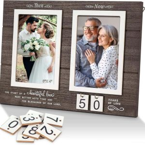 Anniversary Photo Frame Wood 4x6 Sentimental Gift