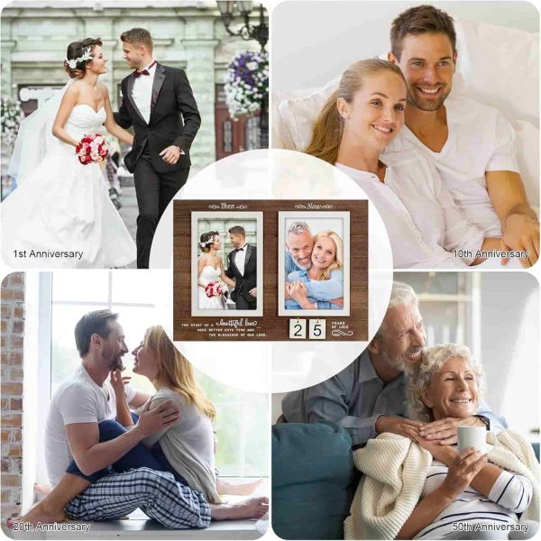 Anniversary Photo Frame Wood 4x6 Sentimental Gift - Image 3